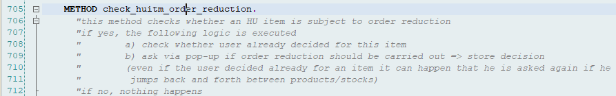 SAP EWM 9.5 - Order reduction
